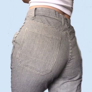 vintage pinstripe bermuda shorts